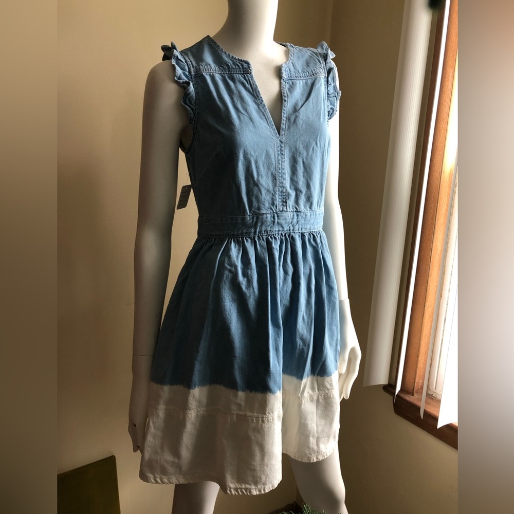 Kate Spade Dip Dye Denim Mini Dress Size 2